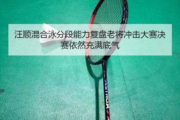 汪顺混合泳分段能力复盘老将冲击大赛决赛依然充满底气
